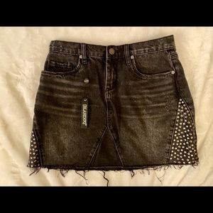 Blank NYC black denim skirt with studs